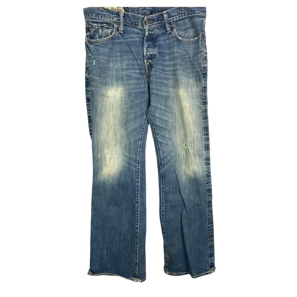 Abercrombie & Fitch Men's Bootcut Jeans - Light Blue Wash